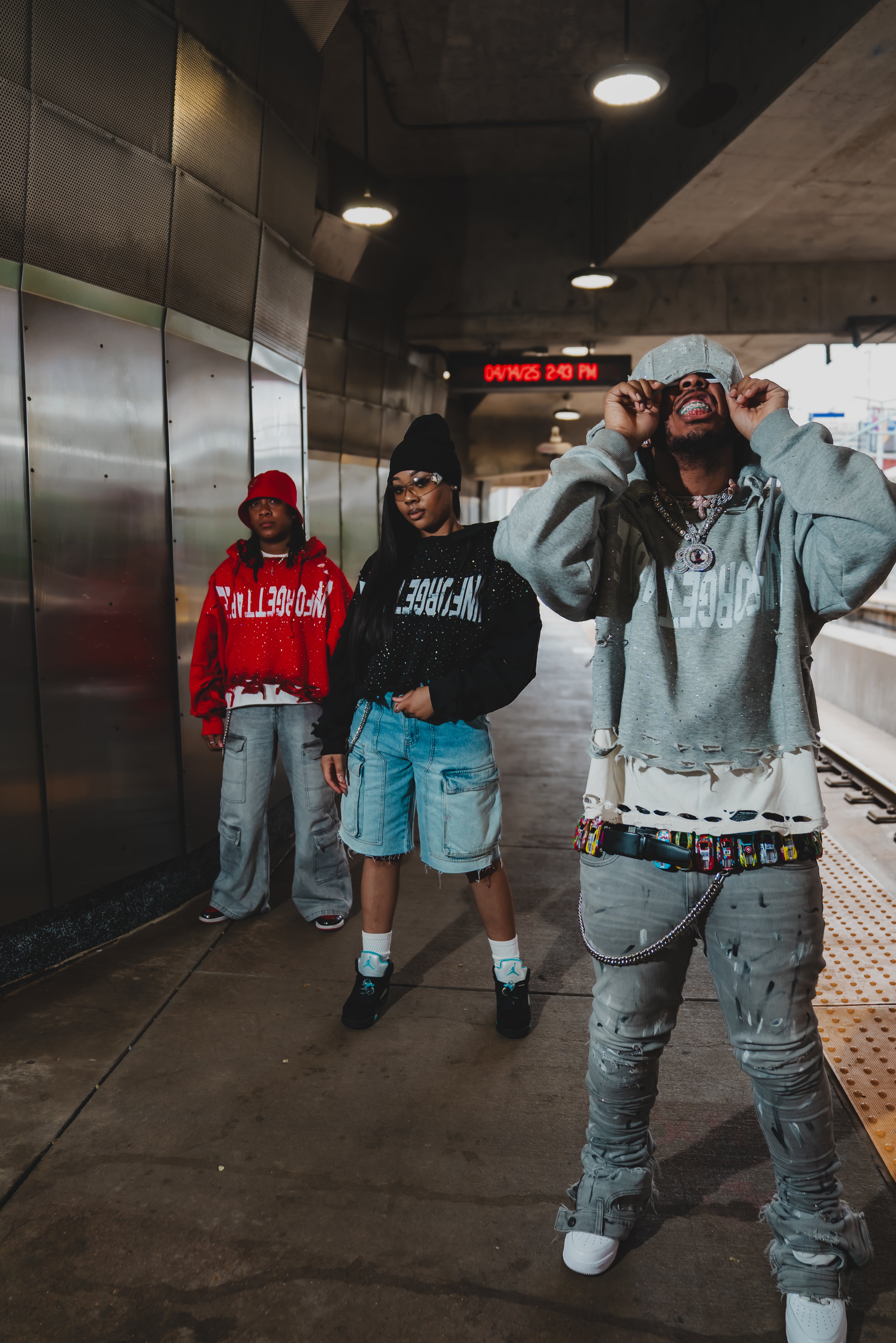 " Rockstar Diamond " Cropped Hoodie