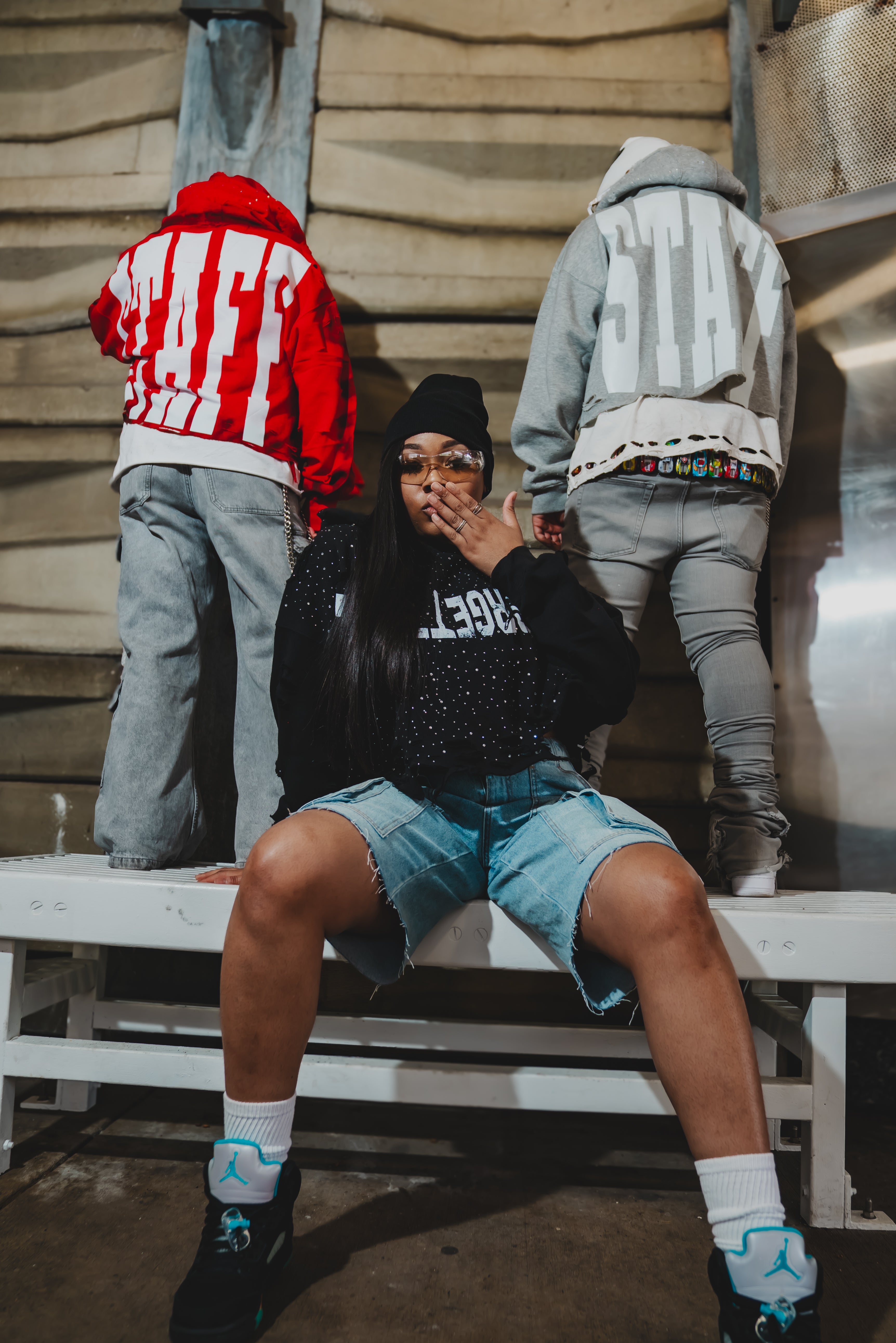 " Rockstar Diamond " Cropped Hoodie