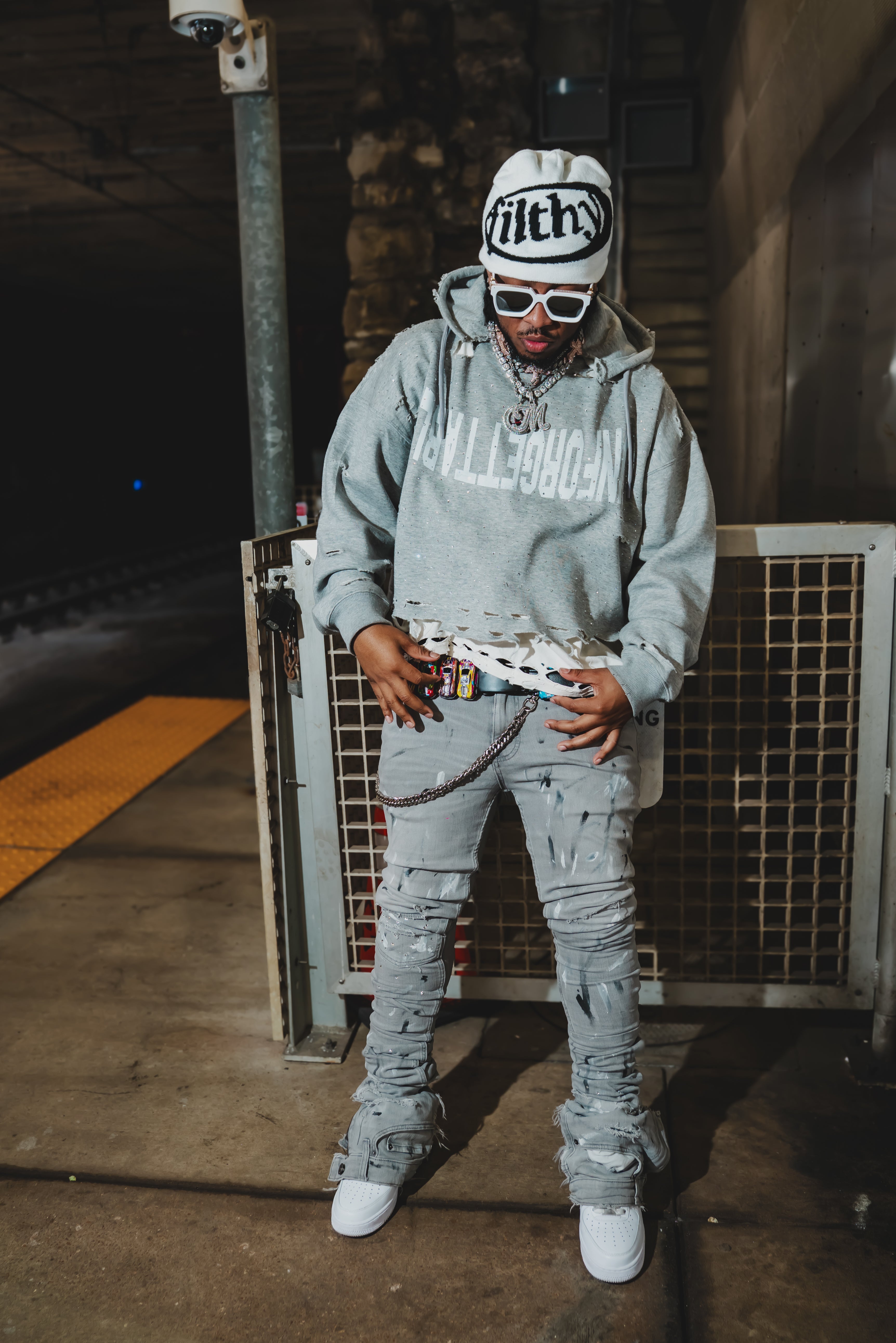 " Rockstar Diamond " Cropped Hoodie