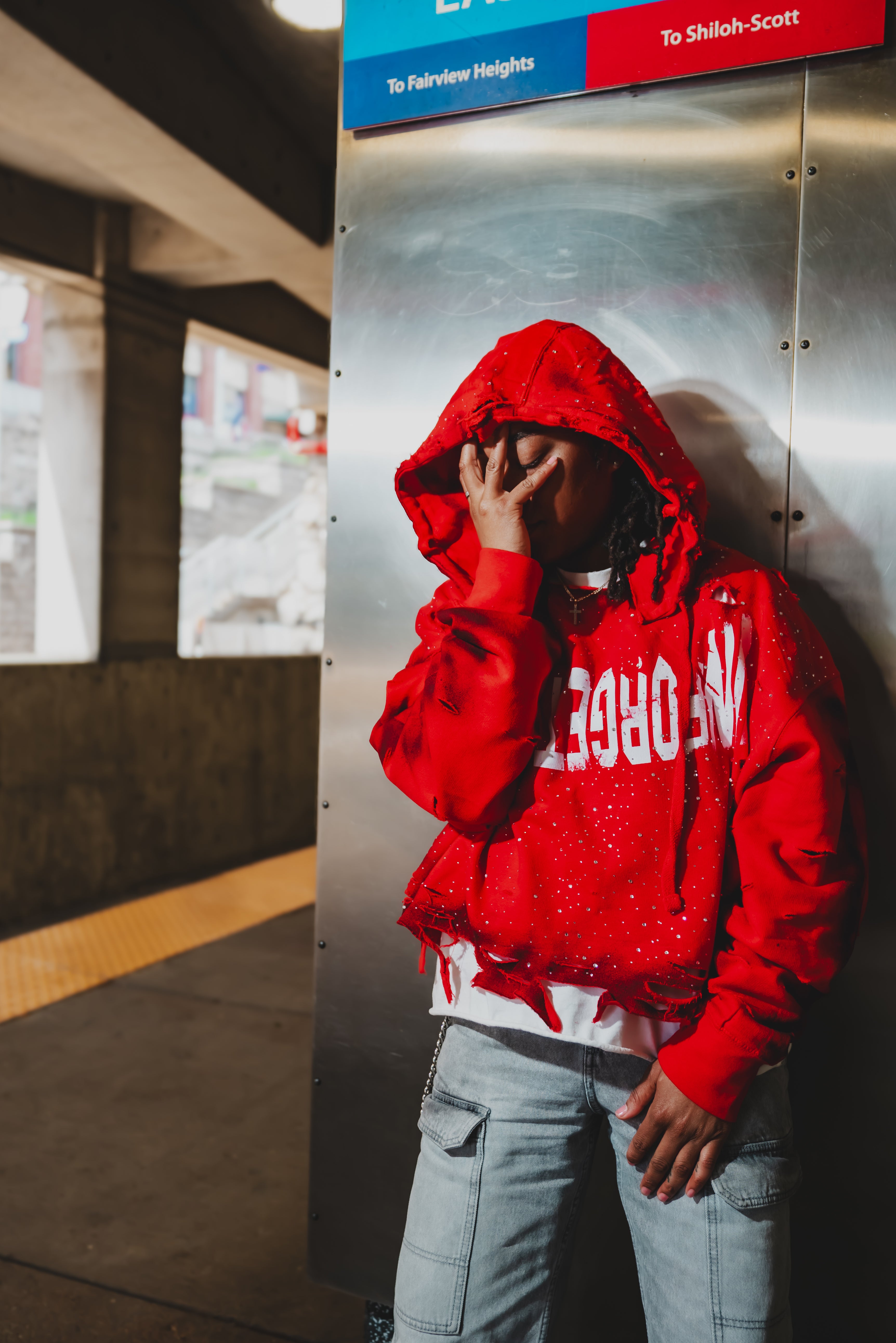 " Rockstar Diamond " Cropped Hoodie