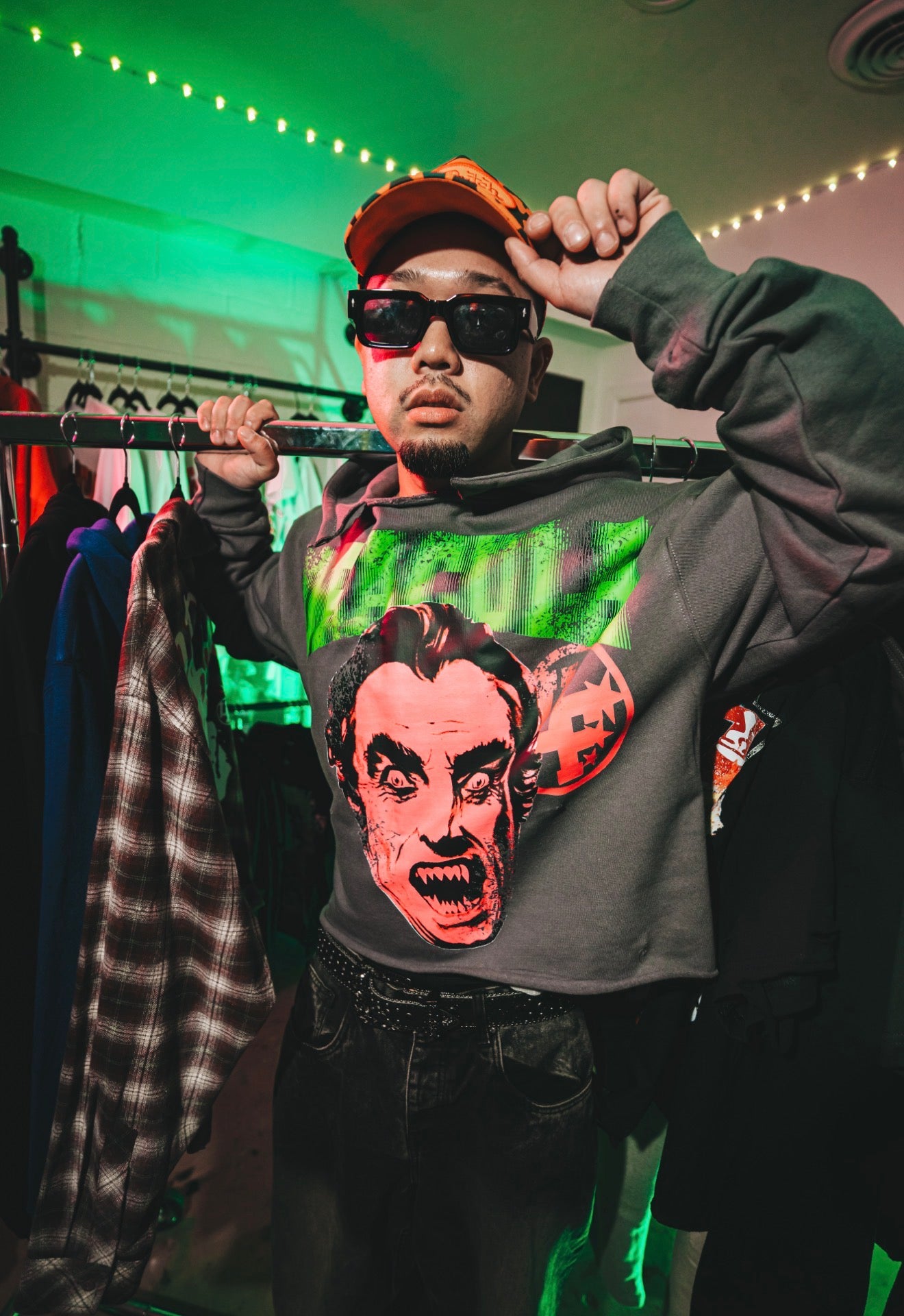 "Dracula" Cropped Heavyweight hoodie