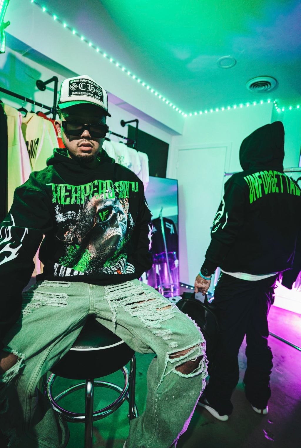 "Hell Bound" Heavyweight Cropped Hoodie