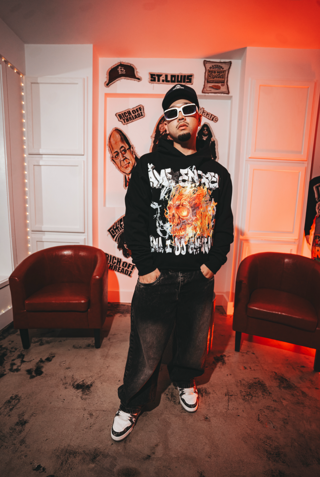Ame En Fue Cropped Hoodie