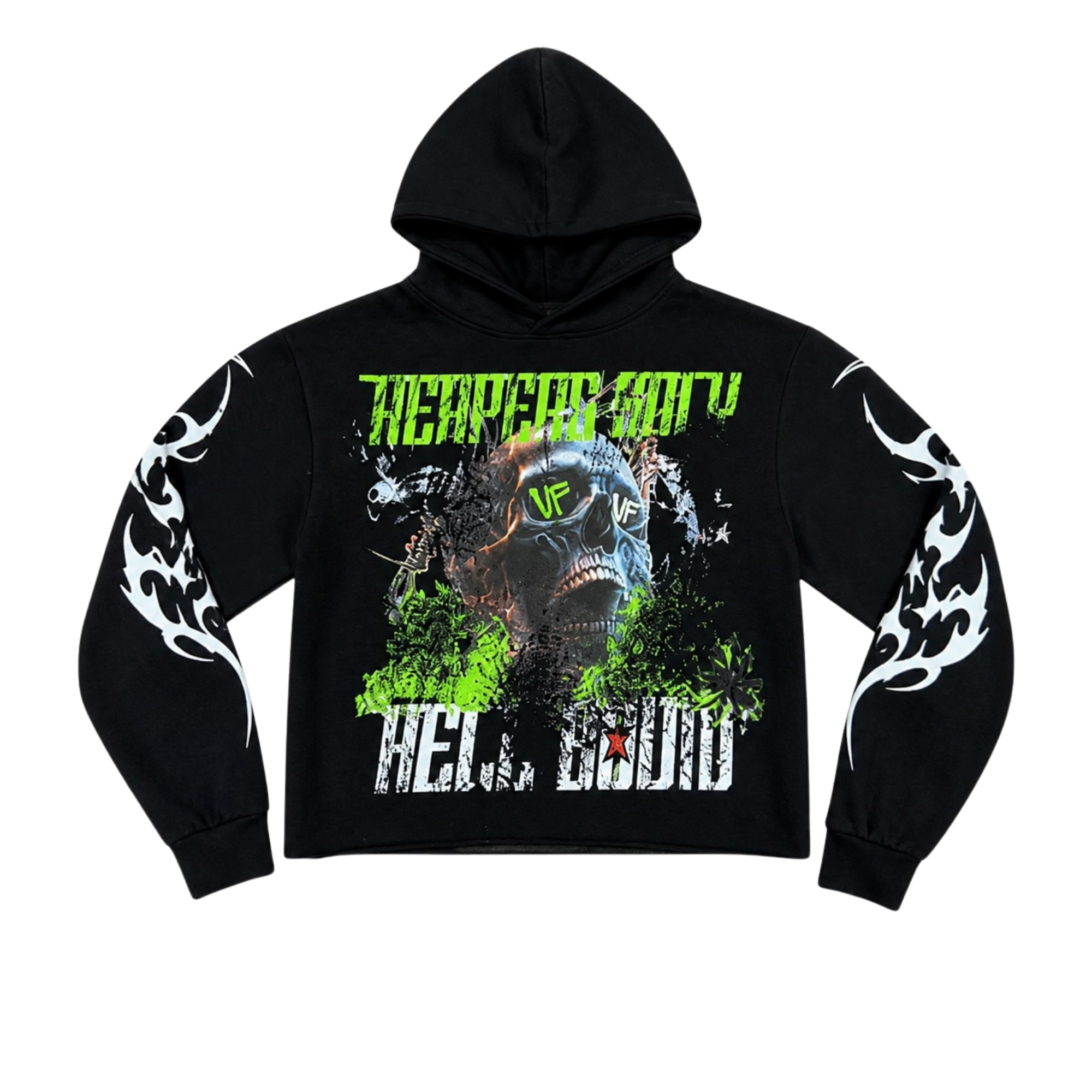 "Hell Bound" Heavyweight Cropped Hoodie